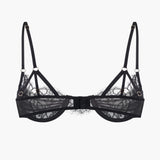 Obsession Lace and Mesh Balconette in Black