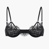 Obsession Lace and Mesh Balconette in Black