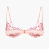 Passion Lace and Silk Balconette in Peach-Orange