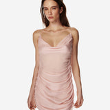 Nuage dress in Pink semi-sheer viscose