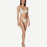 Obsession Lace, Mesh and Silk Triangle in Ivory