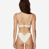 Obsession Lace, Mesh and Silk Triangle in Ivory