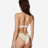 Obsession Lace, Mesh and Silk Triangle in Ivory